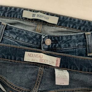 Boot Cut Denim Jeans Bundle Size 16 Gap & Levis